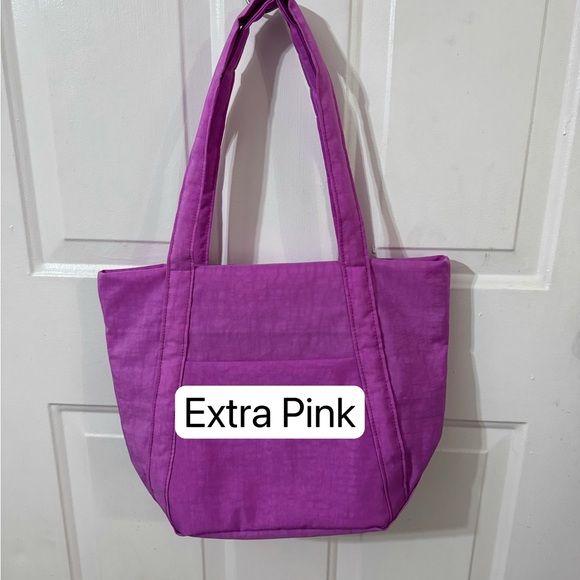 Handmade Water Repellent Nylon Tote Bag Minimalist Shoulder Hobo Purse - Picture 15 of 17